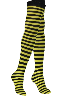 CALZE PARIGINE RIGATE GIALLO NERO DONNA